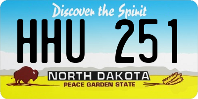 ND license plate HHU251