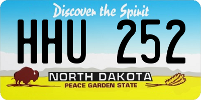 ND license plate HHU252