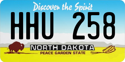 ND license plate HHU258