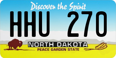 ND license plate HHU270