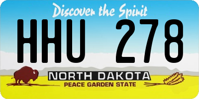 ND license plate HHU278