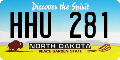 ND license plate HHU281