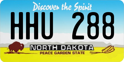 ND license plate HHU288