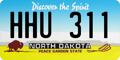 ND license plate HHU311