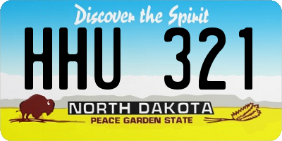 ND license plate HHU321