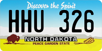ND license plate HHU326