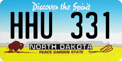 ND license plate HHU331