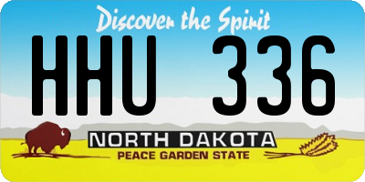 ND license plate HHU336