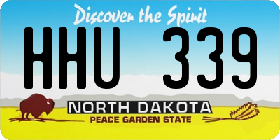 ND license plate HHU339