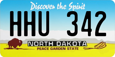 ND license plate HHU342