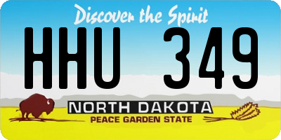 ND license plate HHU349