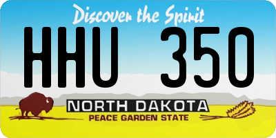 ND license plate HHU350