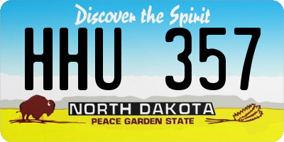 ND license plate HHU357
