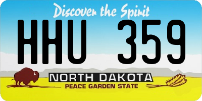 ND license plate HHU359