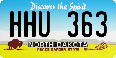 ND license plate HHU363