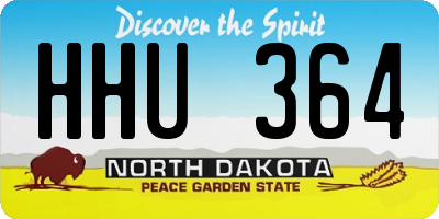 ND license plate HHU364