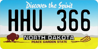 ND license plate HHU366