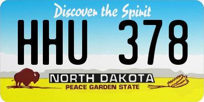 ND license plate HHU378