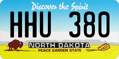 ND license plate HHU380