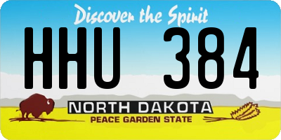 ND license plate HHU384