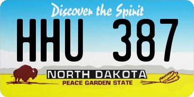 ND license plate HHU387