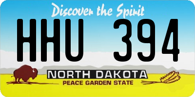 ND license plate HHU394