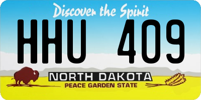 ND license plate HHU409