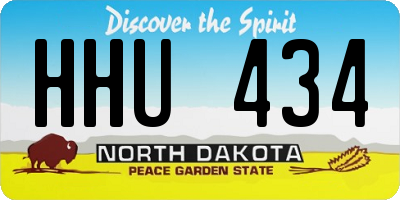 ND license plate HHU434