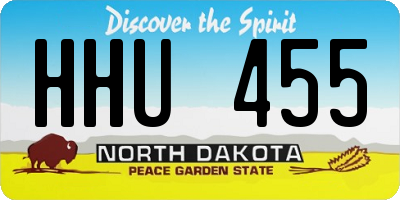 ND license plate HHU455