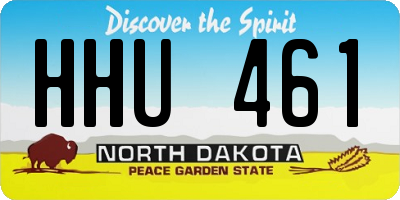 ND license plate HHU461