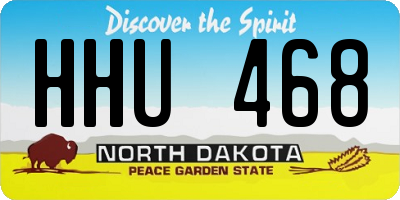 ND license plate HHU468