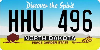 ND license plate HHU496