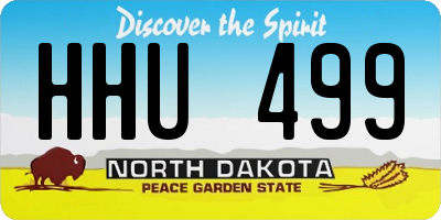 ND license plate HHU499