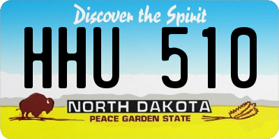 ND license plate HHU510