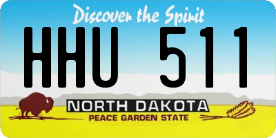 ND license plate HHU511