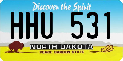 ND license plate HHU531