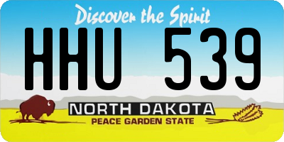 ND license plate HHU539