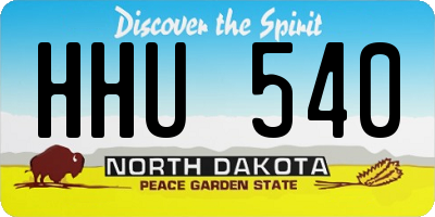 ND license plate HHU540
