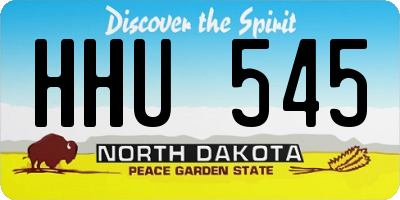 ND license plate HHU545
