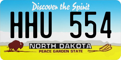 ND license plate HHU554