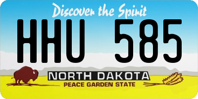 ND license plate HHU585