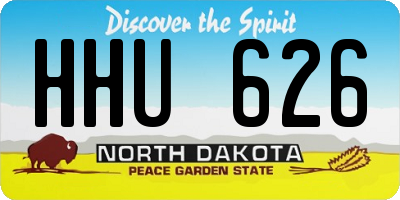 ND license plate HHU626