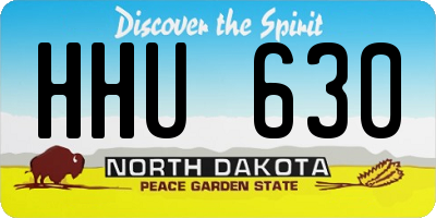 ND license plate HHU630