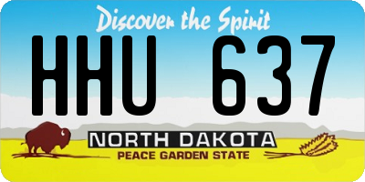 ND license plate HHU637