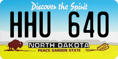 ND license plate HHU640