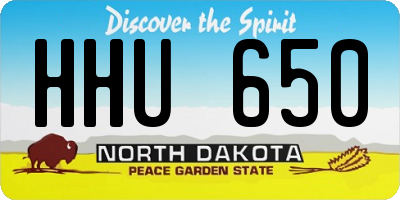 ND license plate HHU650