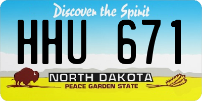 ND license plate HHU671