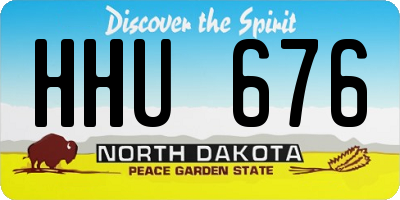 ND license plate HHU676