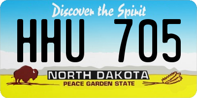ND license plate HHU705