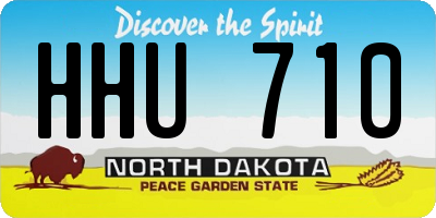 ND license plate HHU710